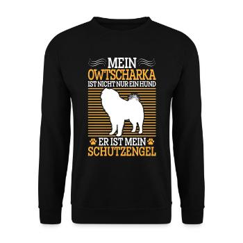 Ovcharka ont un Ovcharka caucasien - Sweat-shirt Unisexe - noir - Devant - Alina (178cm) & Michal (187cm)
