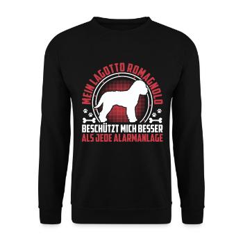 Lagotto Romagnolo protects me water dog - Unisex Sweatshirt - black - Front - Alina (178cm) & Michal (187cm)