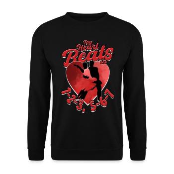 Salsa Mon Cœur Bat En 1-2-3, 5-6-7 - Sweat-shirt Unisexe - noir - Devant - Alina (178cm) & Michal (187cm)