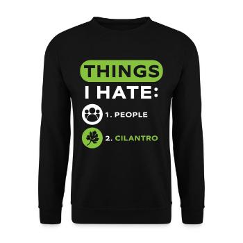 Anti coriander - Unisex Sweatshirt - black - Front - Alina (178cm) & Michal (187cm)