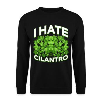 Anti Coriander Coriander Hater I Hate Cilantro - Unisex Sweatshirt - black - Front - Alina (178cm) & Michal (187cm)