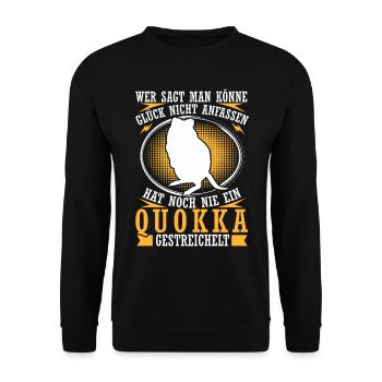 Quokka Pet Marsupial Quokka - Unisex Sweatshirt - black - Front - Alina (178cm) & Michal (187cm)