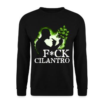 Coriander Coriander Hater - Unisex Sweatshirt - black - Front - Alina (178cm) & Michal (187cm)