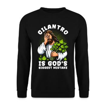 Anti Coriander Cilantro Is God's Biggest Mistake - Unisex Sweatshirt - black - Front - Alina (178cm) & Michal (187cm)