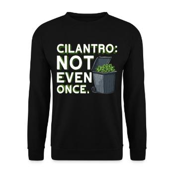 Coriandre Coriandre : Pas une seule fois - Sweat-shirt Unisexe - noir - Devant - Alina (178cm) & Michal (187cm)