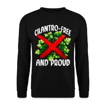 Koriander Cilantro Free And Proud - Unisex Pullover - Schwarz - Vorne - Alina (178cm) & Michal (187cm)