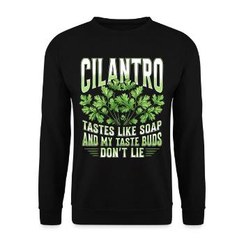 Coriander Coriander Hater - Unisex Sweatshirt - black - Front - Alina (178cm) & Michal (187cm)