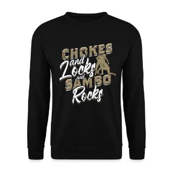 Étranglements Et Serrures Sambo Et Sambo Rocks - Sweat-shirt Unisexe - noir - Devant - Alina (178cm) & Michal (187cm)