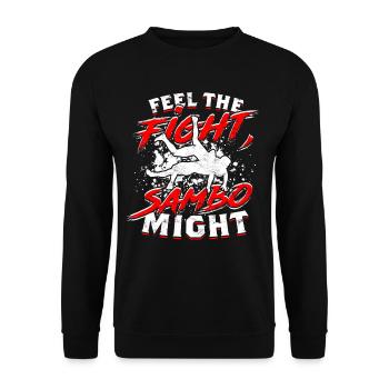 Sambo Feel Le Combat Sambo Pourrait - Sweat-shirt Unisexe - noir - Devant - Alina (178cm) & Michal (187cm)