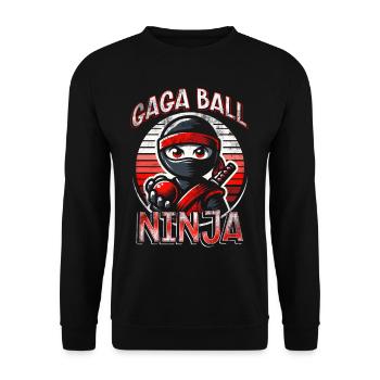 Gagaball Gaga Ball Ninja - Sweat-shirt Unisexe - noir - Devant - Alina (178cm) & Michal (187cm)