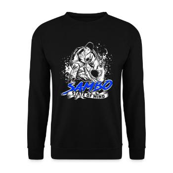État d’ du Sambo - Sweat-shirt Unisexe - noir - Devant - Alina (178cm) & Michal (187cm)