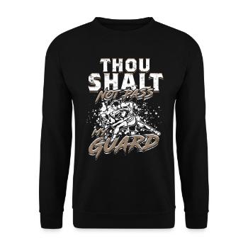 Sambo Thou Shalt Not Pass My Guard - Unisex Pullover - Schwarz - Vorne - Alina (178cm) & Michal (187cm)