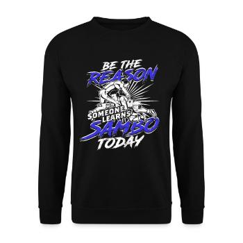 Be The Reason Someone Learns Sambo Today - Unisex Sweatshirt - black - Front - Alina (178cm) & Michal (187cm)