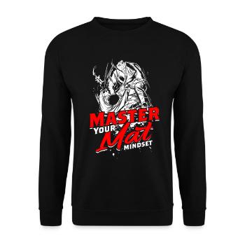 Sambo Master Your Mat Mindset - Unisex Sweatshirt - black - Front - Alina (178cm) & Michal (187cm)