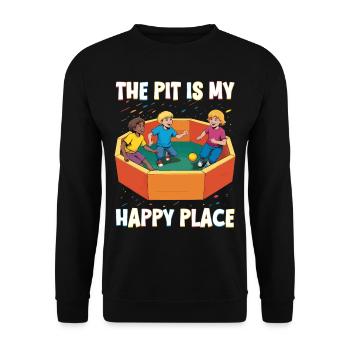 Gagaball Gaga Ball The Pit is My Happy Place - Unisex Sweatshirt - black - Front - Alina (178cm) & Michal (187cm)
