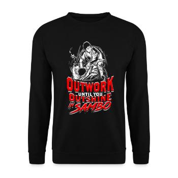Outwork Until You Outshine In Sambo - Unisex Sweatshirt - black - Front - Alina (178cm) & Michal (187cm)