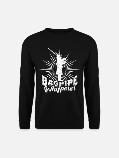 Dudelsack Sackpfeife Bagpipe Whisperer - Unisex Pullover - Schwarz