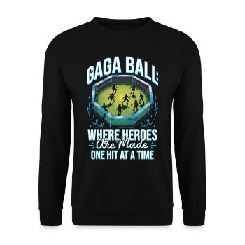 Gagaball Gaga Ball Where Heroes Are Made - Unisex Sweatshirt - black - Front - Alina (178cm) & Michal (187cm)