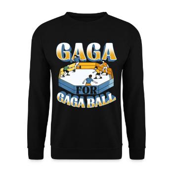 Gagaball Gaga For Gaga Ball Dodgeball - Unisex Sweatshirt - black - Front - Alina (178cm) & Michal (187cm)