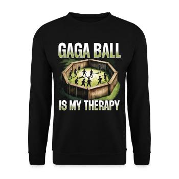 Gagaball Gaga Ball Ballon Chasseur - Sweat-shirt Unisexe - noir - Devant - Alina (178cm) & Michal (187cm)