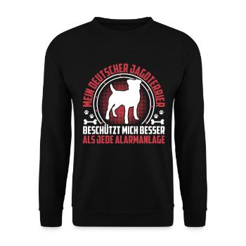 Hunting Terrier Me protège Terrier de chasse allemand - Sweat-shirt Unisexe - noir - Devant - Alina (178cm) & Michal (187cm)