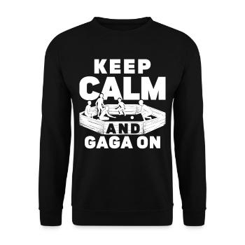 Gagaball Gaga Ball Keep Calm And Gaga On - Unisex Sweatshirt - black - Front - Alina (178cm) & Michal (187cm)