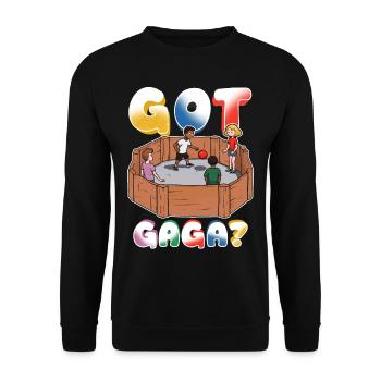 Gagaball Gaga Ball Dodgeball Got Gaga? - Unisex Sweatshirt - black - Front - Alina (178cm) & Michal (187cm)