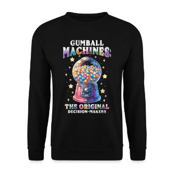 Machine à gomme Machines à boules de gomme - Sweat-shirt Unisexe - noir - Devant - Alina (178cm) & Michal (187cm)
