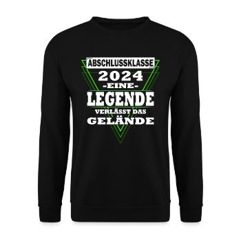 Schulabschluss | Abschlussklasse 2024 | Schüler - Unisex Pullover - Schwarz - Vorne - Alina (178cm) & Michal (187cm)