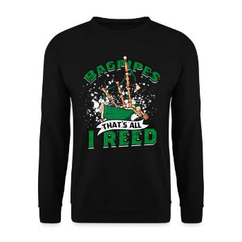 Les joueurs de cornemuse, c’est tout ce que j’ai Reed - Sweat-shirt Unisexe - noir - Devant - Alina (178cm) & Michal (187cm)