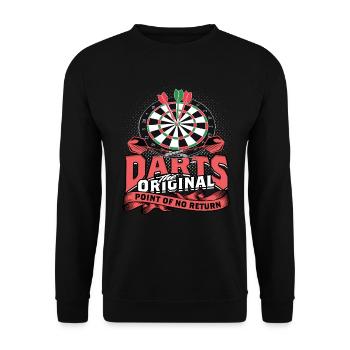 Dartspieler Dart - Unisex Pullover - Schwarz - Vorne - Alina (178cm) & Michal (187cm)