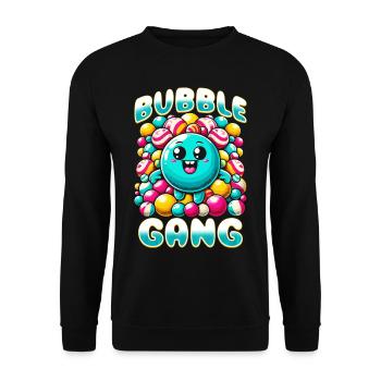 Kaugummiautomat Süßigkeitenspender Bubble Gang - Unisex Pullover - Schwarz - Vorne - Alina (178cm) & Michal (187cm)