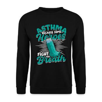 Asthme Asthmatiques - Sweat-shirt Unisexe - noir - Devant - Alina (178cm) & Michal (187cm)