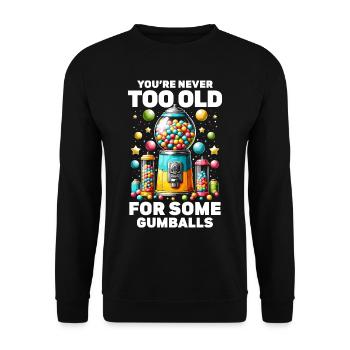 Süßigkeitenspender Kaugummiautomat - Unisex Pullover - Schwarz - Vorne - Alina (178cm) & Michal (187cm)
