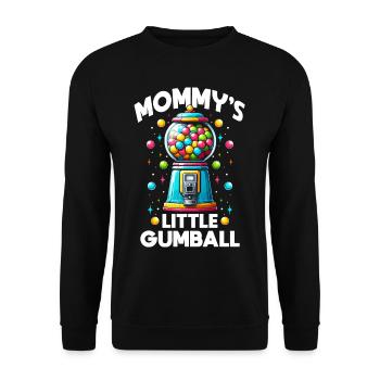 Kaugummiautomat Mommy's Little Gumball - Unisex Pullover - Schwarz - Vorne - Alina (178cm) & Michal (187cm)