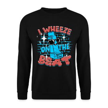Asthme Asthmatiques I Wheeze On The Beat - Sweat-shirt Unisexe - noir - Devant - Alina (178cm) & Michal (187cm)
