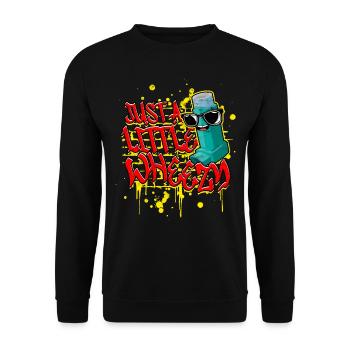 Asthme Asthmatique Juste un peu sifflant - Sweat-shirt Unisexe - noir - Devant - Alina (178cm) & Michal (187cm)