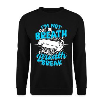 Asthme Pause respiratoire asthmatique - Sweat-shirt Unisexe - noir - Devant - Alina (178cm) & Michal (187cm)