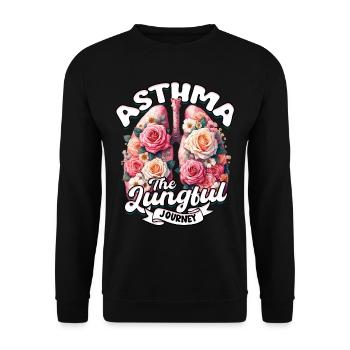 Asthme Le voyage pulmonaire Asthmatiques - Sweat-shirt Unisexe - noir - Devant - Alina (178cm) & Michal (187cm)