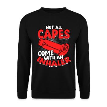 Asthme Toutes les capes ne sont pas livrées avec un inhalateur - Sweat-shirt Unisexe - noir - Devant - Alina (178cm) & Michal (187cm)