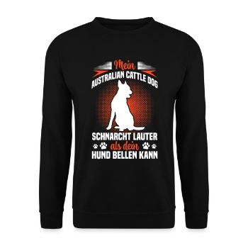 Le bouvier australien ronfle plus fort - Sweat-shirt Unisexe - noir - Devant - Alina (178cm) & Michal (187cm)