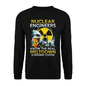 Nuclear Technician Nuclear Engineer - Unisex Sweatshirt - black - Front - Alina (178cm) & Michal (187cm)