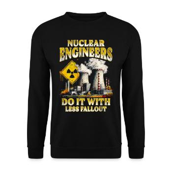 Nuclear Engineer Nuclear Technician - Unisex Sweatshirt - black - Front - Alina (178cm) & Michal (187cm)