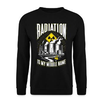 Nuclear Engineer Radiation Is My Middle Name - Unisex Sweatshirt - black - Front - Alina (178cm) & Michal (187cm)