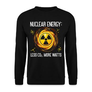 Nuclear Engineer Nuclear Energy Less CO2 - Unisex Sweatshirt - black - Front - Alina (178cm) & Michal (187cm)