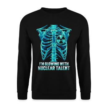 Ingénieur nucléaire Je déborde de talent dans le domaine nucléaire - Sweat-shirt Unisexe - noir - Devant - Alina (178cm) & Michal (187cm)