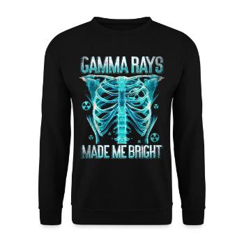 Nuclear Engineer Gamma Rays Made Me Bright - Unisex Sweatshirt - black - Front - Alina (178cm) & Michal (187cm)