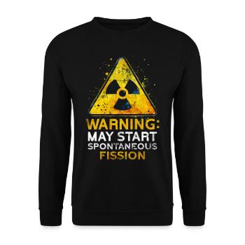 Nuclear Technician Warning Start Spontaneous Fission - Unisex Sweatshirt - black - Front - Alina (178cm) & Michal (187cm)