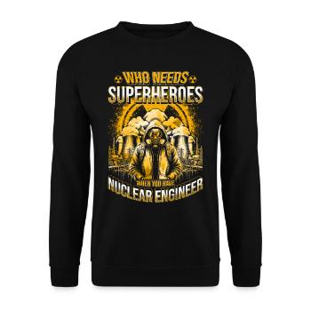 Nuclear Engineer Nuclear Technician - Unisex Sweatshirt - black - Front - Alina (178cm) & Michal (187cm)