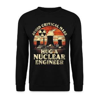 Nuclear Engineer Nuclear Technician - Unisex Sweatshirt - black - Front - Alina (178cm) & Michal (187cm)